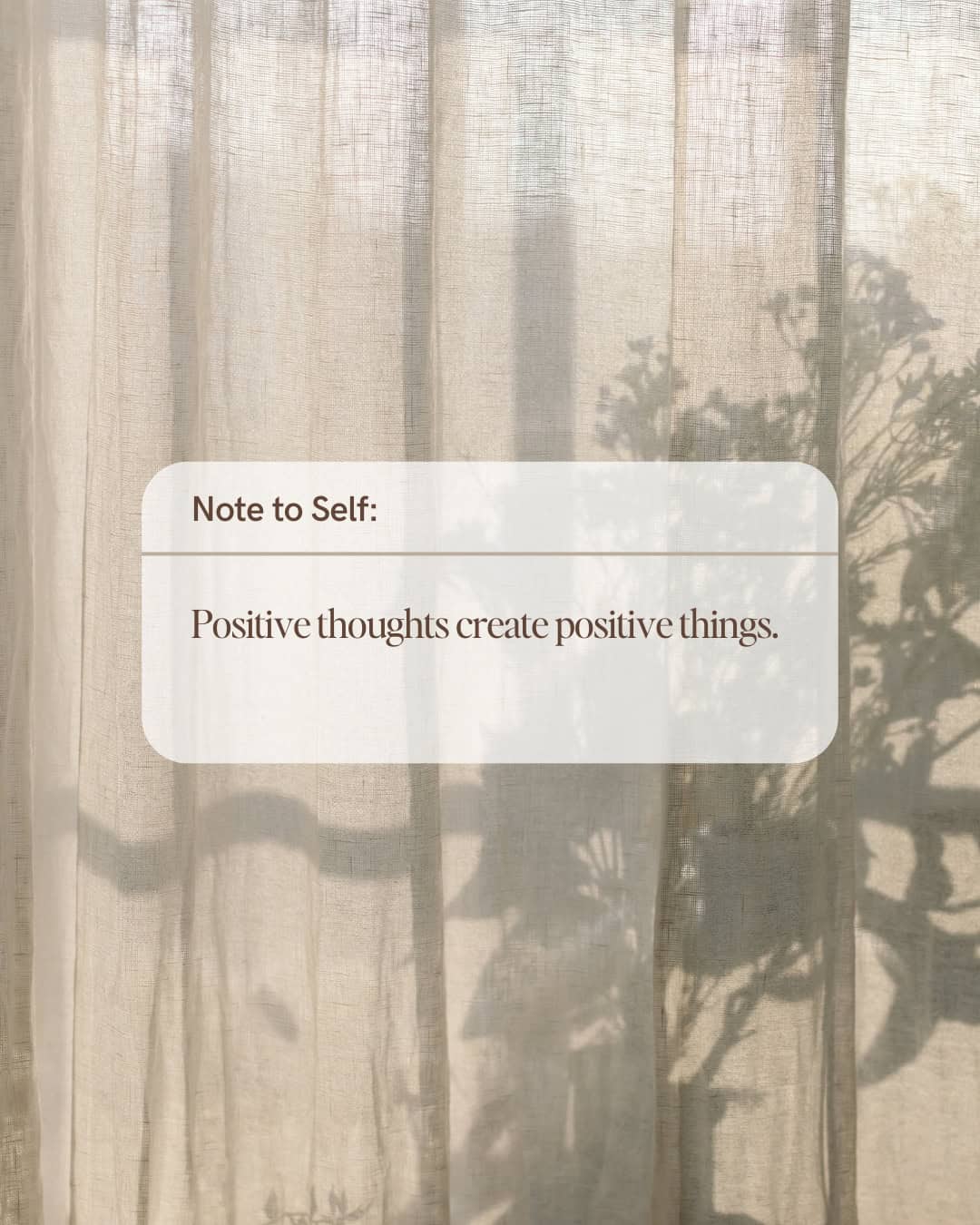 ✨ Note to Self ✨  Our thoughts create our reality. So let's work on thinking more kind, beautiful, and positive thoughts, so we can manifest a more beautiful, positive life. 
#PurfectSunday  #motivationalmonday #iphonenotes #notetoself