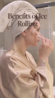 Here are 4 major benefits of ice rolling:

1. Reduces Puffiness and Inflammation
The cold temperature constricts blood vessels, which helps decrease swelling — especially around the eyes, jawline, and cheeks.

Great for morning de-puffing or calming post-facial redness.

2. Boosts Circulation for a Natural Glow
Ice rolling stimulates blood flow to the skin’s surface, leading to a brighter, more radiant complexion.

Think of it as a natural glow boost without makeup.

3. Tightens Skin and Minimizes Pores
Cold therapy can temporarily tighten skin, making pores appear smaller and improving overall skin texture.

Perfect for prepping your face before makeup for a smooth, flawless finish.

4. Relieves Facial Tension and Soothes Headaches
Ice rolling across the forehead, jaw, and temples can ease muscle tension and even help relieve headache pressure.

Doubles as a quick, calming self-care ritual during stressful days. 🤍