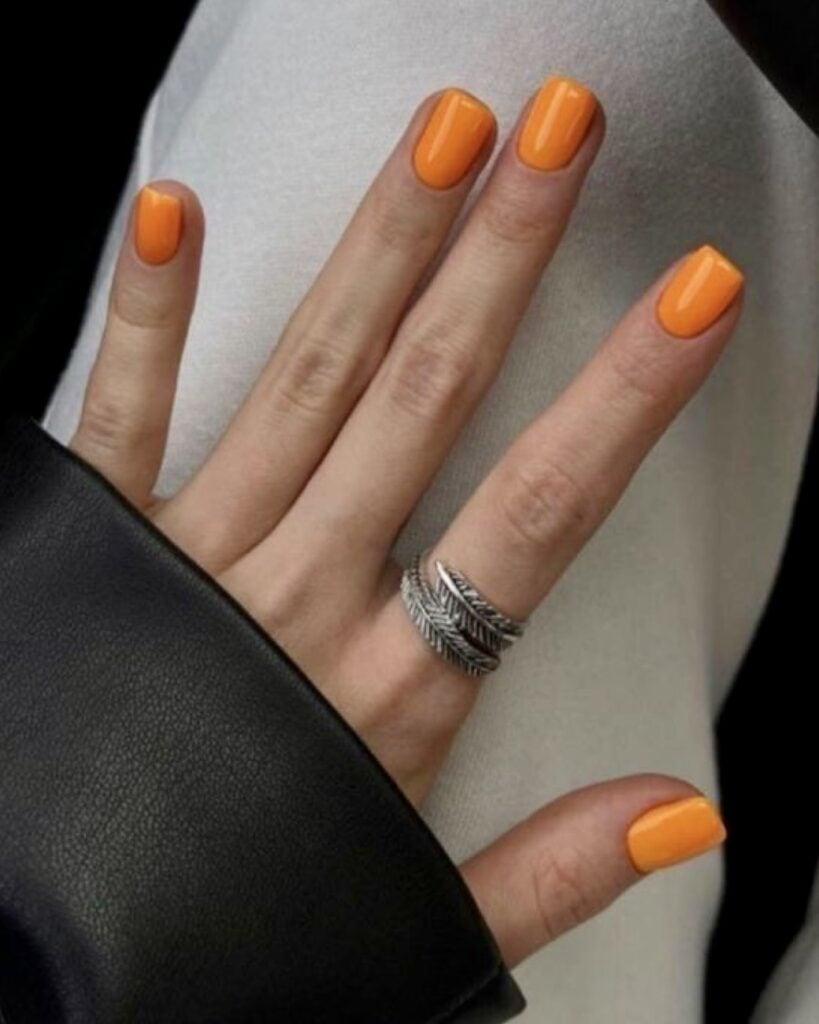 Orange Summer Nails