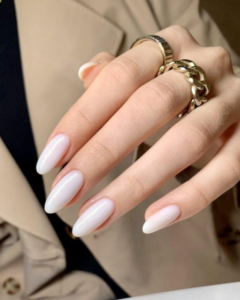 White Bright Summer Nails