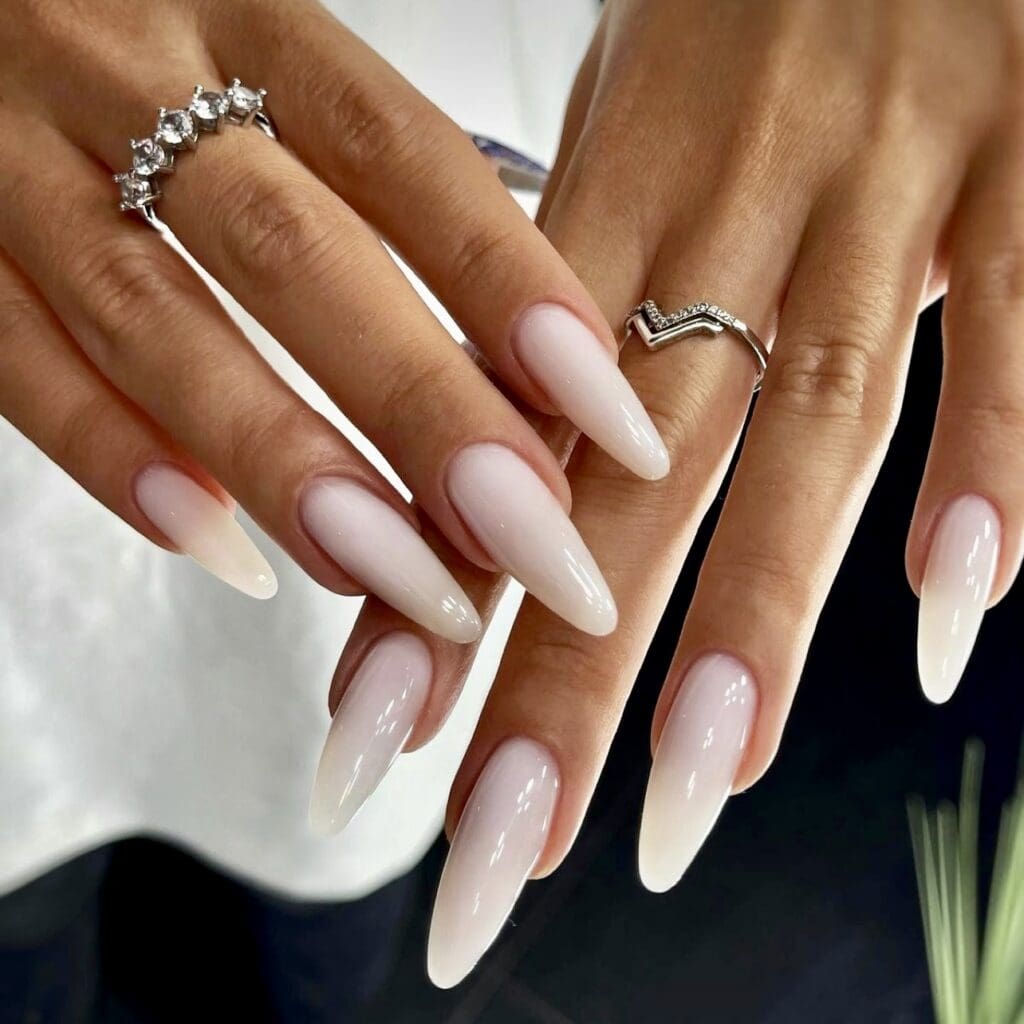 long nails for White Christmas Nail Designs