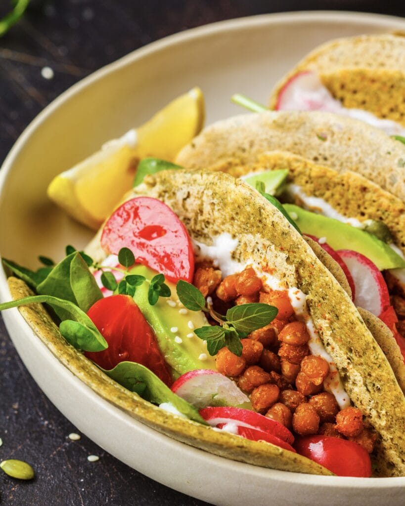 chickpea tacos for Kid-Friendly Vegan Dinners