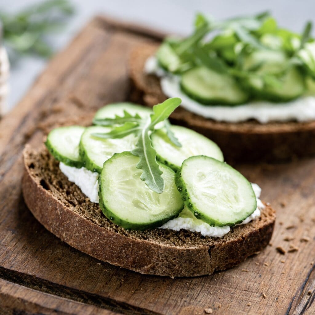 Cucumber Slices With Cream Cheese