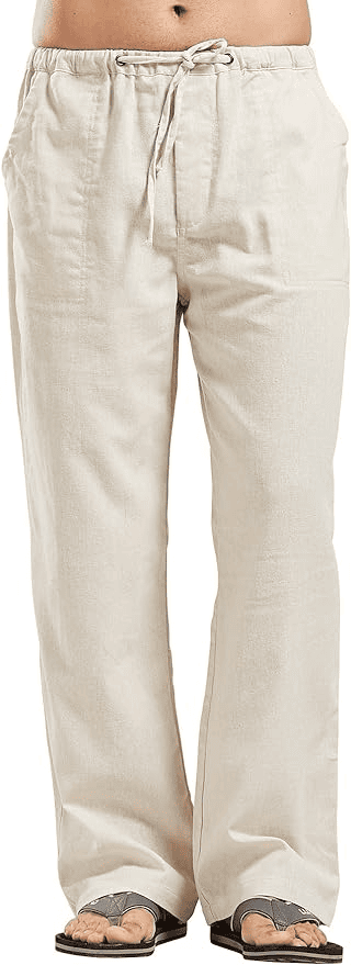 Linen-Blend Pants