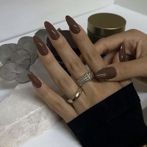 Cinnamon Brown nails